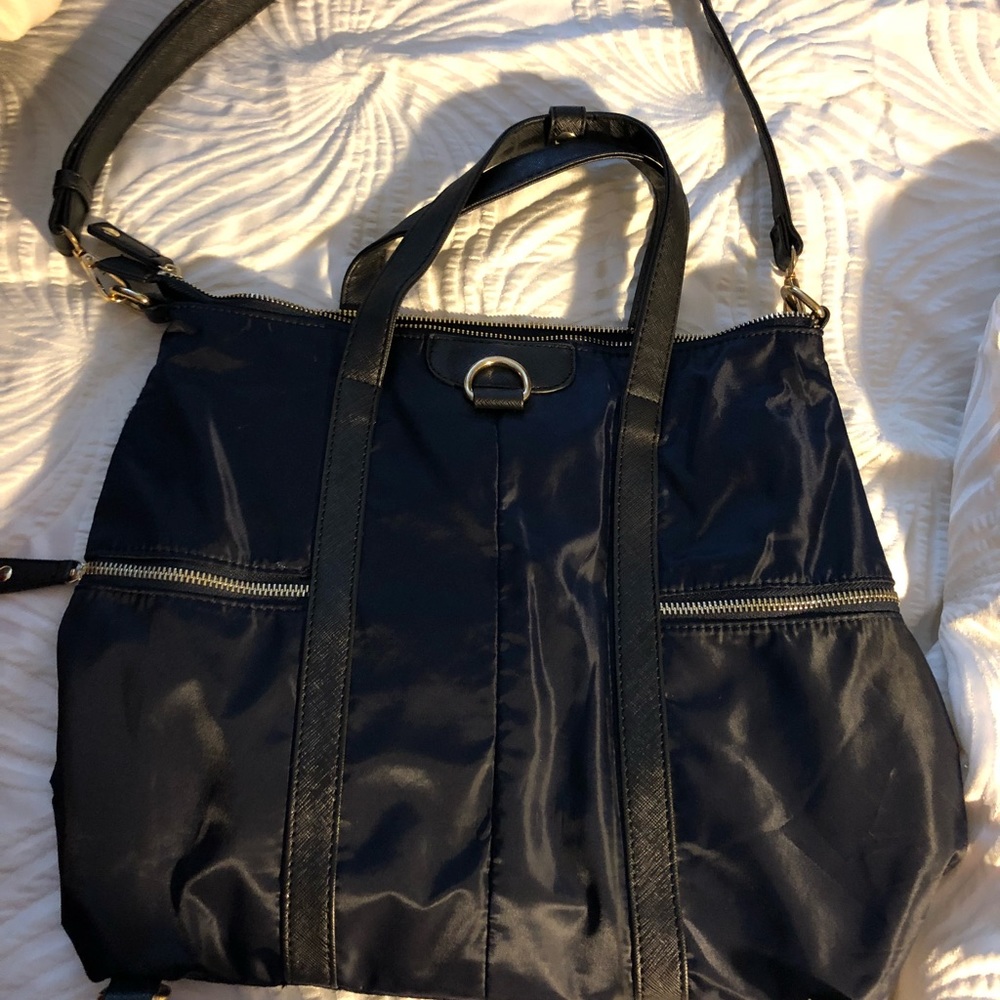 Navy blue and black bag